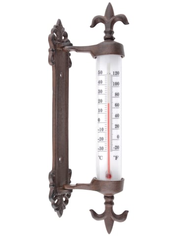 Esschert Design Fensterthermometer in braun