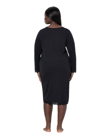 Ulla Popken Nachthemd in schwarz