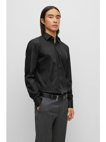 Hugo Boss Langarm FreizeitHemd für Herren in Schwarz