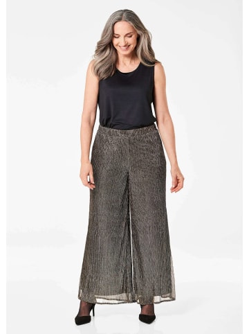 GOLDNER Moderne Stretchhose mit Rundumdehnbund in schwarz / metallic / gemustert