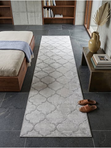 KADIMA DESIGN Kurzflorteppich Orientalisch pflegeleicht Wohnzimmer Schlafzimmer Flur in Grau
