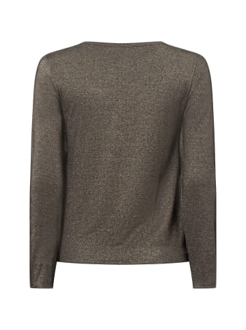 Marie Lund Langarmshirt mit Rundhalsausschnitt in gold