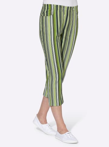 WITT WEIDEN Capri-Hose in grün-gestreift
