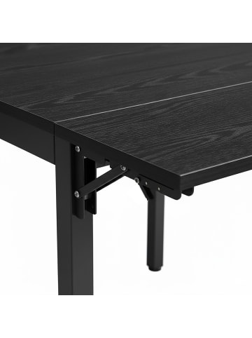 relaxdays Esstisch in Schwarz – (B)120 x (H)76 x (T)78 cm