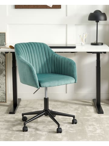 Beliani Bürostuhl VENICE in Grün/Schwarz - (W) 64 x (H) 89 x (L) 64 cm