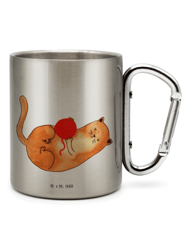 Mr. & Mrs. Panda Tasse Katze Wolle ohne Spruch in Silber