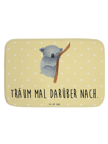 Mr. & Mrs. Panda Badeteppich Koalabär mit Spruch in Gelb Pastell