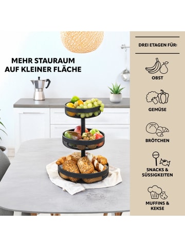 eluno 3-stöckige runde Obstetagere