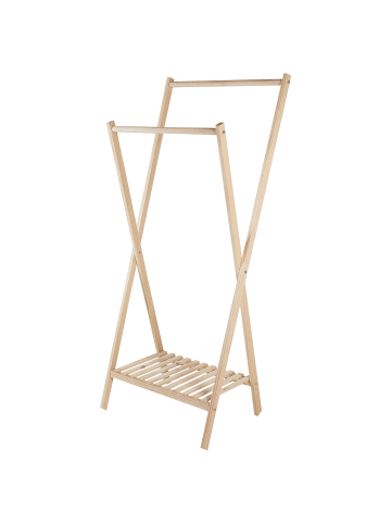 Beliani Kleiderständer DENVER in Braun - (W) 64 x (H) 155 x (L) 47 cm