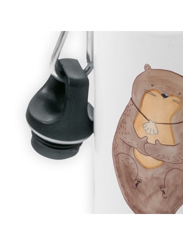 Mr. & Mrs. Panda Kindertrinkflasche Otter Muschel ohne Spruch in Weiß
