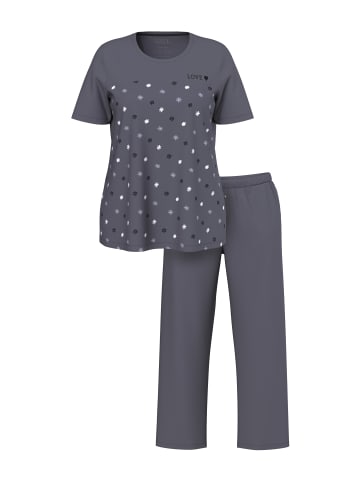 Ulla Popken Pyjama in dunkelgrau