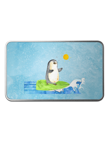 Mr. & Mrs. Panda Behälter Pinguin Surfer ohne Spruch in Eisblau