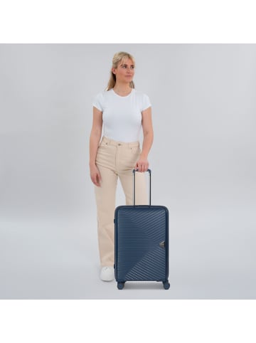 March15 Trading Gotthard Edition 4 Rollen Kabinentrolley 55 cm navy-blue metallic