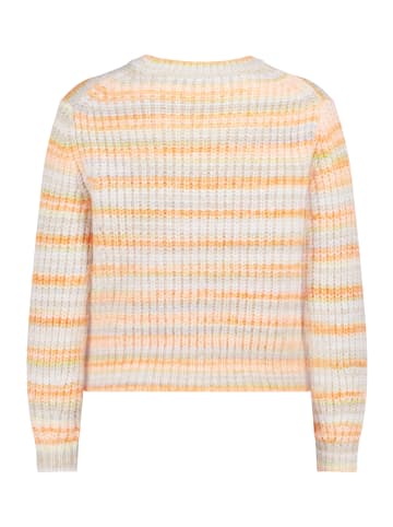BETTY & CO Strickpullover mit Effektgarn in Cream/Orange