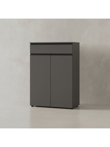 KADIMA DESIGN Aktenschrank mit Schublade & Türen Soft-Close Büroschrank in Graphit