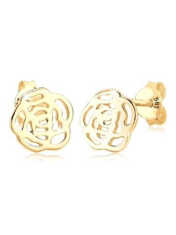 Elli Ohrringe 585 Gelbgold Rose in Gold