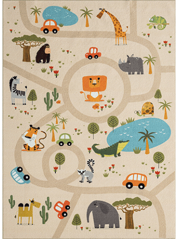 the carpet Kinderteppich Happy Life D in Beige