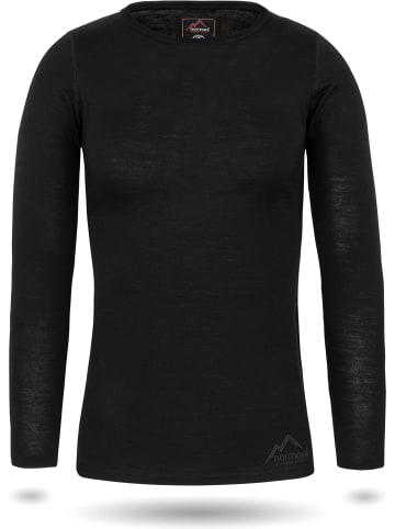 Normani Outdoor Sports Damen Merino Langarm-Shirt Mandurah in Schwarz