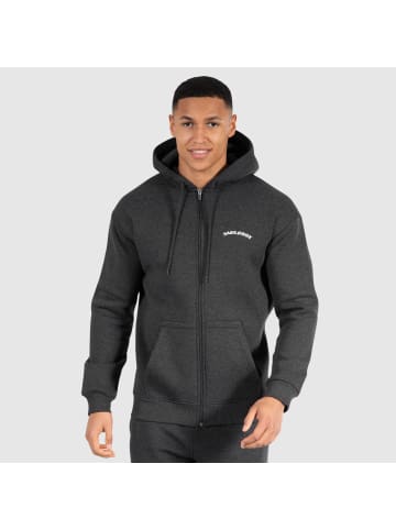 SMILODOX Zip Hoodie Malcolm in Anthrazit Melange