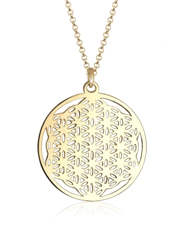 Elli Halskette 925 Sterling Silber Lebensblume, Ornament in Gold