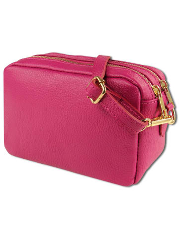 Toscanto Leder Umhängetasche Toscanto Tasche pink ca. 22cm