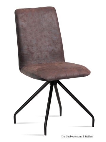 58 aufm Kessel ESSZIMMERSTUHL (2er-Set) Desiri 47x92x60 Schwarz/Olivgrün