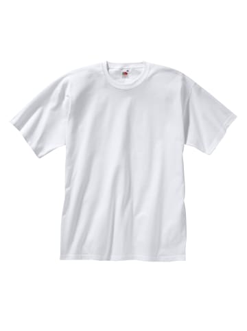 Fruit of the Loom Freizeitshirt in weiß + hellblau
