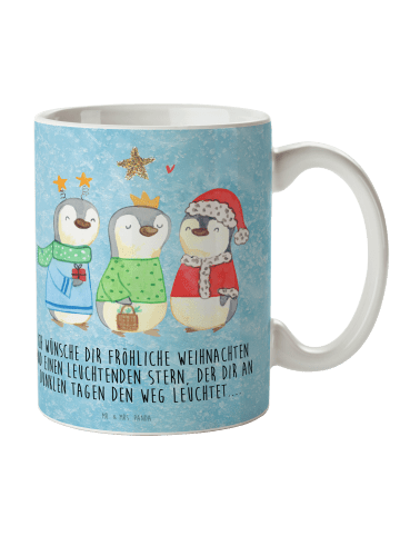 Mr. & Mrs. Panda Pott Winterzeit Heilige drei Könige mit Spruch in Eisblau
