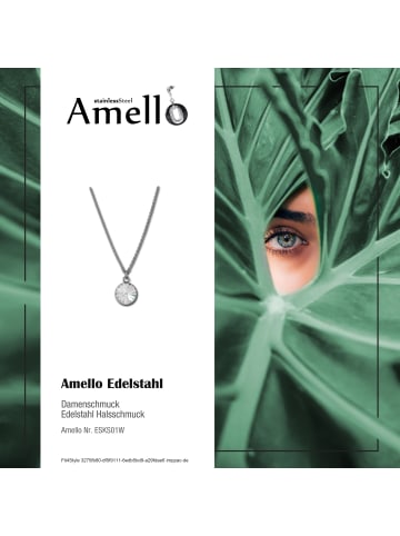 Amello Halskette Edelstahl (Stainless Steel) ca. 48cm + 4cm Verlängerung