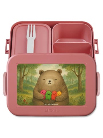 Mr. & Mrs. Panda Lunch Box Bär Gefühl Design ohne Spruch in Rot Pastell