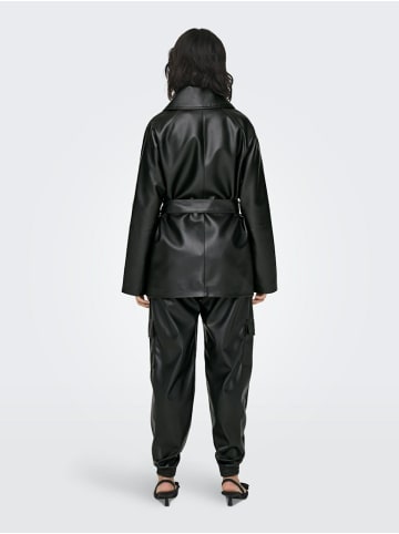 ONLY Kunstledermantel für Damen in Schwarz