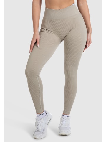 SMILODOX Kompression Leggings Amaze Ripp in Khaki