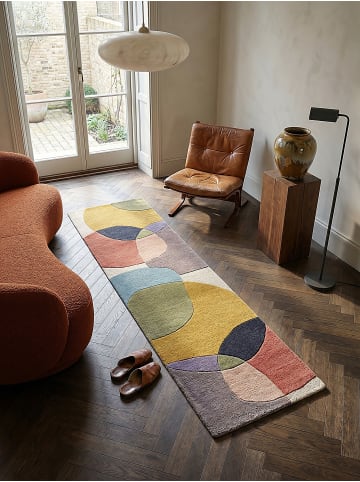 KADIMA DESIGN Wollteppich Kurzflor AIRE Abstrakt Naturfaser Wohnzimmer in Multi