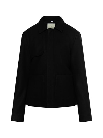 DreiMaster Herren Übergangsjacke In Wolloptik in Schwarz