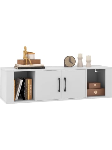 COSTWAY TV Schrank hängend 108 x 33 x 30,5 cm in Weiß
