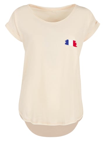 F4NT4STIC Long Cut T-Shirt France Frankreich Flagge Fahne in Whitesand