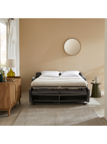 CALICOSY 3-Sitzer-Schlafsofa GIULIA in Anthrazitgrau - (W) 175  x (H) 87  x (L) 100  cm