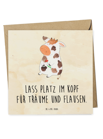 Mr. & Mrs. Panda Klappkarte Kuh mit Spruch in Vintage