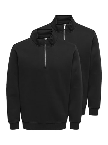 ONLY & SONS Sweatshirt Connor in Schwarz