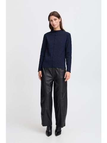 b.young Shirttop BYFRAI BLOUSE - 20815600 modisches Blusenshirt in Crinkle-Optik in Blau