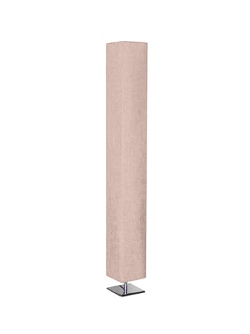 SalesFever Stehleuchte eckig 120 cm dimmbar Edelstahlgestell mit Lampenschirm in Champagner