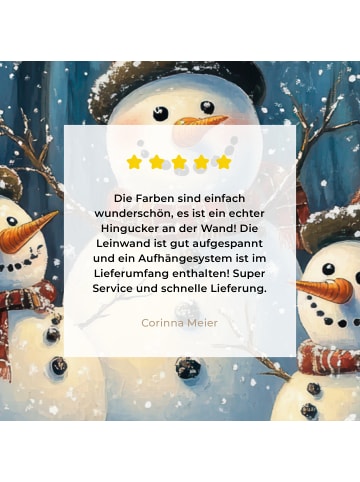 MuchoWow Leinwand Bilder Hellblau