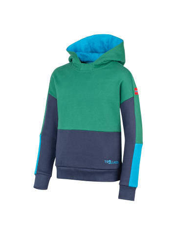 Trollkids Hoodie Rondane in jungle green