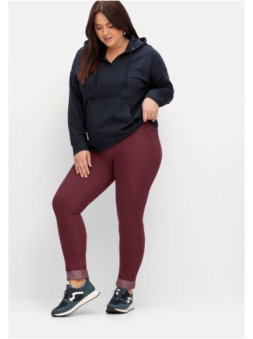 sheego Leggings in weinrot