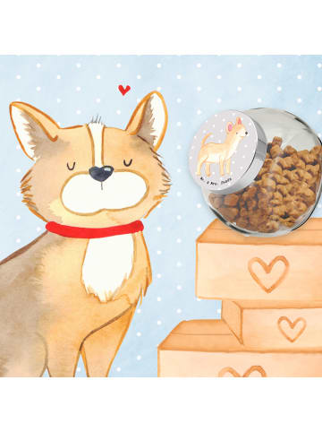 Mr. & Mrs. Panda Leckerli Glas Chihuahua Moment ohne Spruch in Grau Pastell