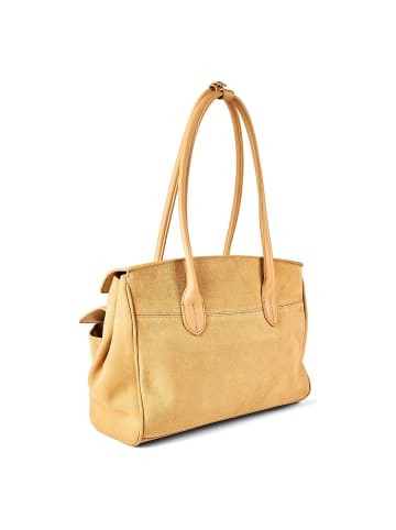 LIEBESKIND BERLIN Gloria II Schultertasche Leder 35 cm in light tan suede