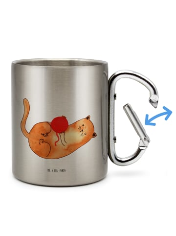 Mr. & Mrs. Panda Teetasse Katze Wolle ohne Spruch in Silber