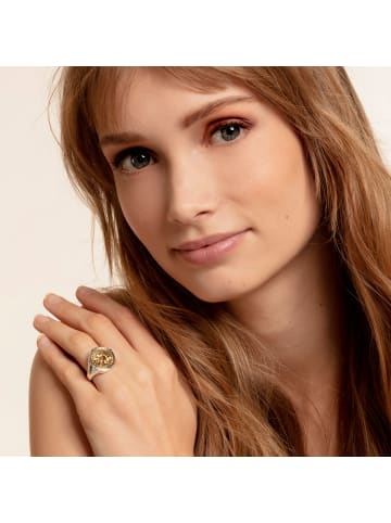 Thomas Sabo Ring Glaube, Liebe, Hoffnung in gelbgoldfarben, schwarz, silberfarben