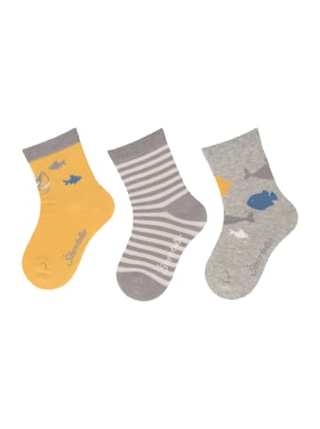 Sterntaler Socken 3er-Pack Fische in gelb