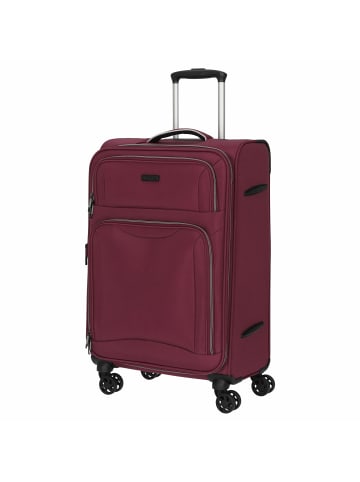 D&N Travel Line 9204 - 4-Rollen-Trolley M 66 cm erw. (grau) in lila